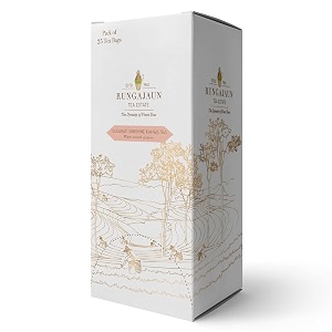 rungajaun gujarati sunshine kahawa tea black tea 50gms kahawa tea black tea whole leaves 100 natural made with blended kahawa turmeric amp saffron souchong black tea box of 25 pyramid tea bags