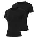 Runhit 2 Pack Compression Shirt Women Short Sleeve Workout T-Shirt UPF 50+ Athletic Moisture Wicking Yoga Base Layer Tops