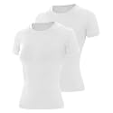 Runhit 2 Pack Compression Shirt Women Short Sleeve Workout T-Shirt UPF 50+ Athletic Moisture Wicking Yoga Base Layer Tops
