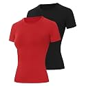 Runhit 2 Pack Compression Shirt Women Short Sleeve Workout T-Shirt UPF 50+ Athletic Moisture Wicking Yoga Base Layer Tops