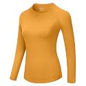 Runhit Compression Shirt Women Long Sleeve, UPF 50+ Crew Neck Workout Base Layer, Quick Dry Athletic Underscrub Tops
