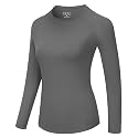 Runhit Compression Shirt Women Long Sleeve, UPF 50+ Crew Neck Workout Base Layer, Quick Dry Athletic Underscrub Tops