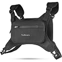 Running Chest Pack, Reflective Vest, Water Repellent, Phone Holder, Workout Bag for Runners, Cycling, Biking, EDC Pouch, Jogging Carrier, Hidden Pocket, Men & Women, Lightweight