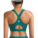 RUNNING GIRL Adjustable Straps High Impact Sports Bras with Sewn in Pads
