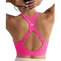 RUNNING GIRL Adjustable Straps High Impact Sports Bra for Women,High Support Workout Sports Bras with Sewn in Pads