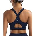RUNNING GIRL Adjustable Straps High Impact Sports Bras with Sewn in Pads
