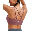 RUNNING GIRL High Impact Sports Bras for Women - Scoop Neck Strappy Sports Bra High Support Moulded Cup Workout Bra