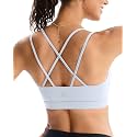 RUNNING GIRL High Impact Sports Bras for Women - Scoop Neck Strappy Sports Bra High Support Moulded Cup Workout Bra