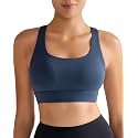 RUNNING GIRL High Impact Sports Bras for Women - Scoop Neck Strappy Sports Bra High Support Moulded Cup Workout Bra