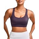 RUNNING GIRL High Impact Sports Bras for Women - Scoop Neck Strappy Sports Bra High Support Moulded Cup Workout Bra