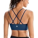 RUNNING GIRL High Impact Sports Bras for Women - Scoop Neck Strappy Sports Bra High Support Moulded Cup Workout Bra