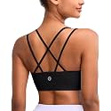 RUNNING GIRL High Impact Sports Bras for Women - Scoop Neck Strappy Sports Bra High Support Moulded Cup Workout Bra
