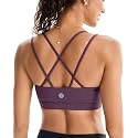 RUNNING GIRL High Impact Sports Bras for Women - Scoop Neck Strappy Sports Bra High Support Moulded Cup Workout Bra