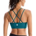 RUNNING GIRL High Impact Sports Bras for Women - Scoop Neck Strappy Sports Bra High Support Moulded Cup Workout Bra