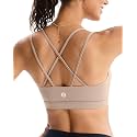 RUNNING GIRL High Impact Sports Bras for Women - Scoop Neck Strappy Sports Bra High Support Moulded Cup Workout Bra
