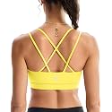 RUNNING GIRL High Impact Sports Bras for Women - Scoop Neck Strappy Sports Bra High Support Moulded Cup Workout Bra