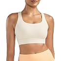 RUNNING GIRL High Impact Sports Bras for Women - Scoop Neck Strappy Sports Bra High Support Moulded Cup Workout Bra