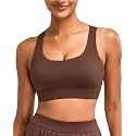 RUNNING GIRL High Impact Sports Bras for Women - Scoop Neck Strappy Sports Bra High Support Moulded Cup Workout Bra
