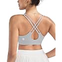 RUNNING GIRL Sports Bras for Women,Padded Sports Bra Tank Top Sexy Crisscross Back High Impact Longline Workout Yoga Bra