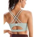 RUNNING GIRL Sports Bras for Women,Padded Sports Bra Tank Top Sexy Crisscross Back High Impact Longline Workout Yoga Bra