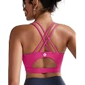 RUNNING GIRL Sports Bras for Women,Padded Sports Bra Tank Top Sexy Crisscross Back High Impact Longline Workout Yoga Bra