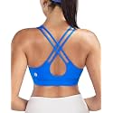 RUNNING GIRL Sports Bras for Women,Padded Sports Bra Tank Top Sexy Crisscross Back High Impact Longline Workout Yoga Bra