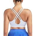 RUNNING GIRL Sports Bras for Women,Padded Sports Bra Tank Top Sexy Crisscross Back High Impact Longline Workout Yoga Bra