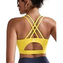 RUNNING GIRL Sports Bras for Women,Padded Sports Bra Tank Top Sexy Crisscross Back High Impact Longline Workout Yoga Bra