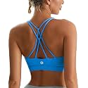 RUNNING GIRL Sports Bras for Women,Padded Sports Bra Tank Top Sexy Crisscross Back High Impact Longline Workout Yoga Bra