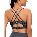 RUNNING GIRL Sports Bras for Women,Padded Sports Bra Tank Top Sexy Crisscross Back High Impact Longline Workout Yoga Bra
