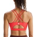 RUNNING GIRL Sports Bras for Women,Padded Sports Bra Tank Top Sexy Crisscross Back High Impact Longline Workout Yoga Bra