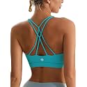 RUNNING GIRL Sports Bras for Women,Padded Sports Bra Tank Top Sexy Crisscross Back High Impact Longline Workout Yoga Bra