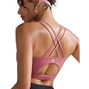 RUNNING GIRL Sports Bras for Women,Padded Sports Bra Tank Top Sexy Crisscross Back High Impact Longline Workout Yoga Bra
