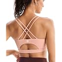 RUNNING GIRL Sports Bras for Women,Padded Sports Bra Tank Top Sexy Crisscross Back High Impact Longline Workout Yoga Bra