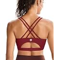 RUNNING GIRL Sports Bras for Women,Padded Sports Bra Tank Top Sexy Crisscross Back High Impact Longline Workout Yoga Bra
