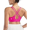RUNNING GIRL Sports Bras for Women,Padded Sports Bra Tank Top Sexy Crisscross Back High Impact Longline Workout Yoga Bra