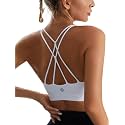RUNNING GIRL Sports Bras for Women,Padded Sports Bra Tank Top Sexy Crisscross Back High Impact Longline Workout Yoga Bra