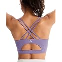 RUNNING GIRL Sports Bras for Women,Padded Sports Bra Tank Top Sexy Crisscross Back High Impact Longline Workout Yoga Bra