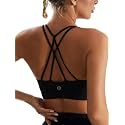 RUNNING GIRL Sports Bras for Women,Padded Sports Bra Tank Top Sexy Crisscross Back High Impact Longline Workout Yoga Bra