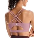 RUNNING GIRL Sports Bras for Women,Padded Sports Bra Tank Top Sexy Crisscross Back High Impact Longline Workout Yoga Bra
