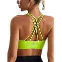 RUNNING GIRL Sports Bras for Women,Padded Sports Bra Tank Top Sexy Crisscross Back High Impact Longline Workout Yoga Bra
