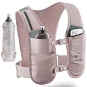 Running Phone Holder Vest with 500ml/17oz Water Bottle | Reflective Hydration Vest | Adjustable | Light | 6 Pockets for Running Accessories | Unisex