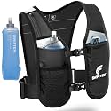 Running Phone Holder Vest with 500ml/17oz Water Bottle | Reflective Hydration Vest | Adjustable | Light | 6 Pockets for Running Accessories | Unisex