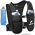 Running Phone Holder Vest with 500ml/17oz Water Bottle | Reflective Hydration Vest | Adjustable | Light | 6 Pockets for Running Accessories | Unisex