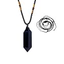 Runyangshi Black Obsidian Healing Crystal Pendants Double