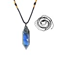Runyangshi Labradorite Healing Crystal Pendants Double Pointed
