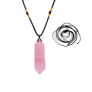 Runyangshi Rose Quartz Healing Crystal Pendants Double