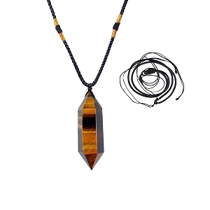 Runyangshi Tigers Eye Healing Crystal Pendants Double