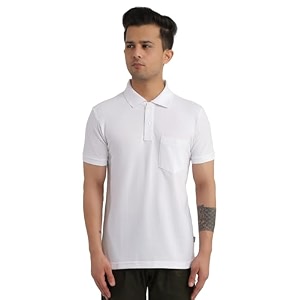rupa bumchums men super combed cotton solid half sleeve club collar polo regular fit t-shirt with chest pocket