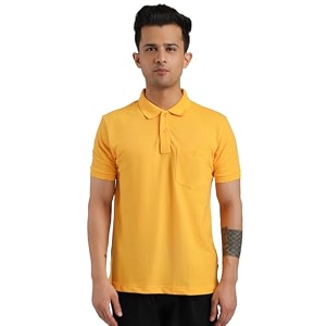 rupa bumchums men super combed cotton solid half sleeve club collar polo regular fit t-shirt with chest pocket